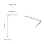 Llave hexagonal 12 pcs Plateado 20 x 52 mm Acero