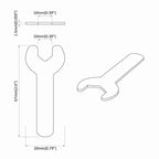 Llave 12 pcs Plateado 10 mm Hierro