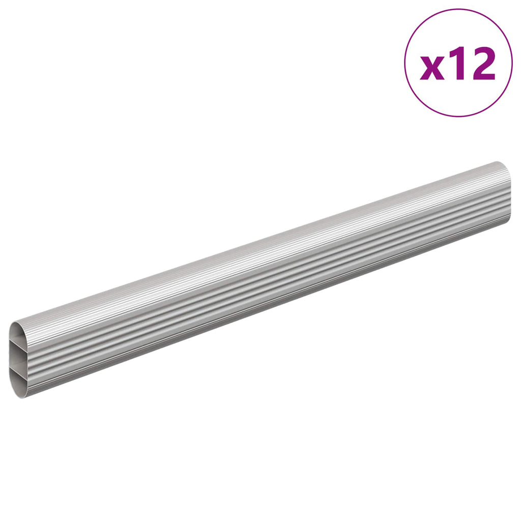 Varilla para Armario 12 pcs Plateado 264 x 15 x 29 mm