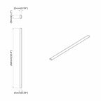 Varilla para Armario 12 pcs Plateado 264 x 15 x 29 mm
