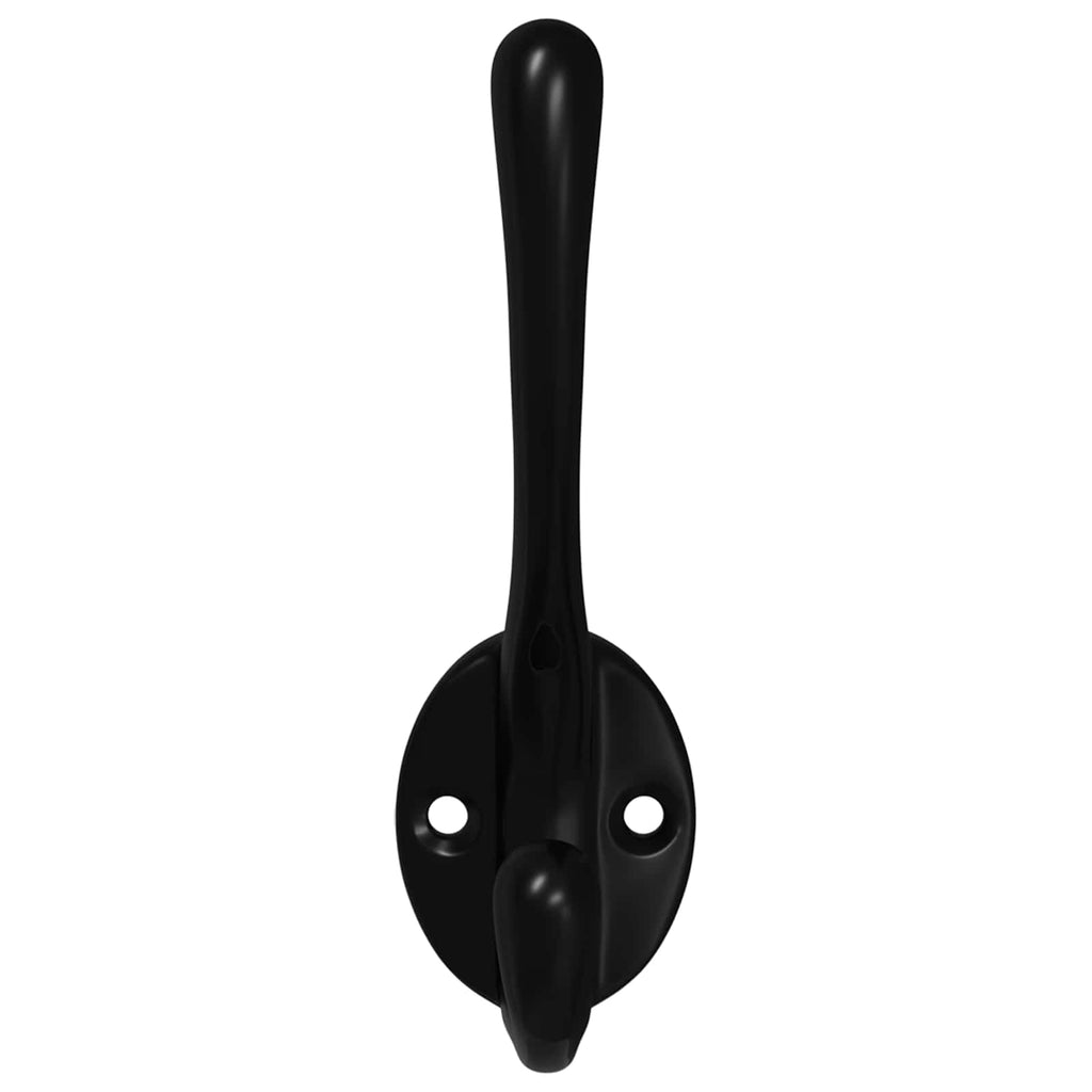 Ganchos para ropa 12 pcs Negro 102 x 29 x 47mm Aleación de Zinc