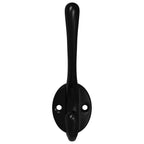Ganchos para ropa 12 pcs Negro 102 x 29 x 47mm Aleación de Zinc