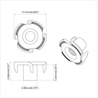 Tuerca T dentada 12 pcs Plateado M6 mm Acero
