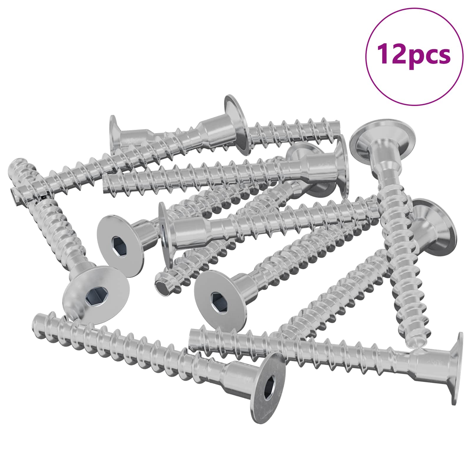 Tornillo 12 pcs Recubierto de zinc 5 x 40 mm Hierro