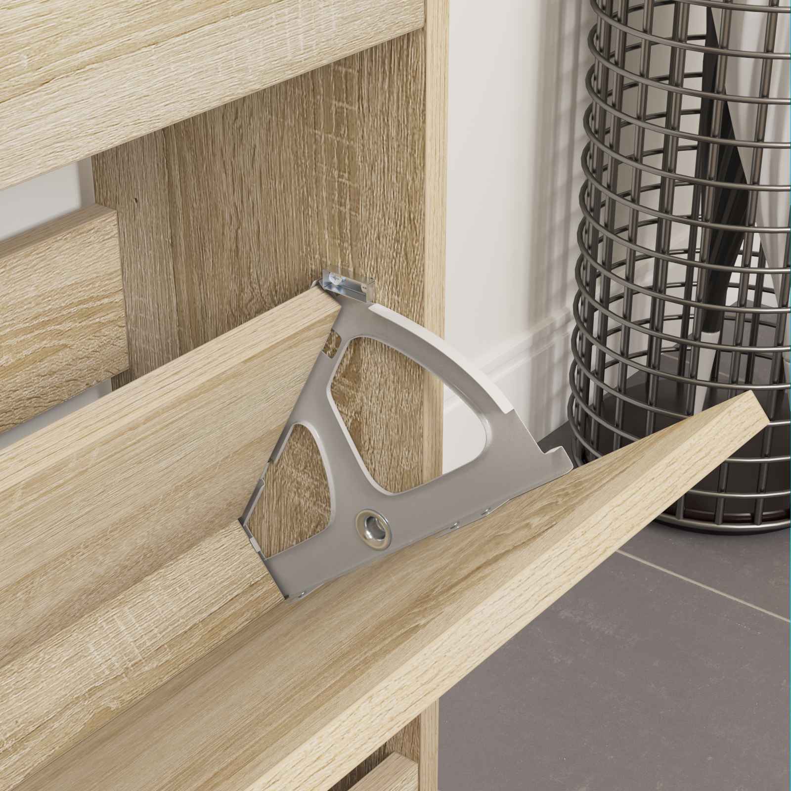 Bisagra de cajón flip 12 pcs Plateado 235 x 155 x 30 mm Hierro