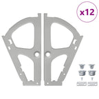 Bisagra de cajón flip 12 pcs Plateado 235 x 155 x 30 mm Hierro