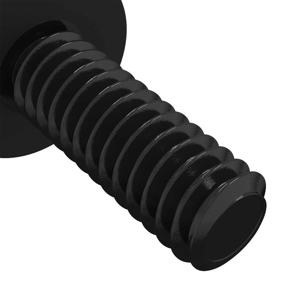 Tornillo Separador 12 pcs Negro M4 Caucho y Acero