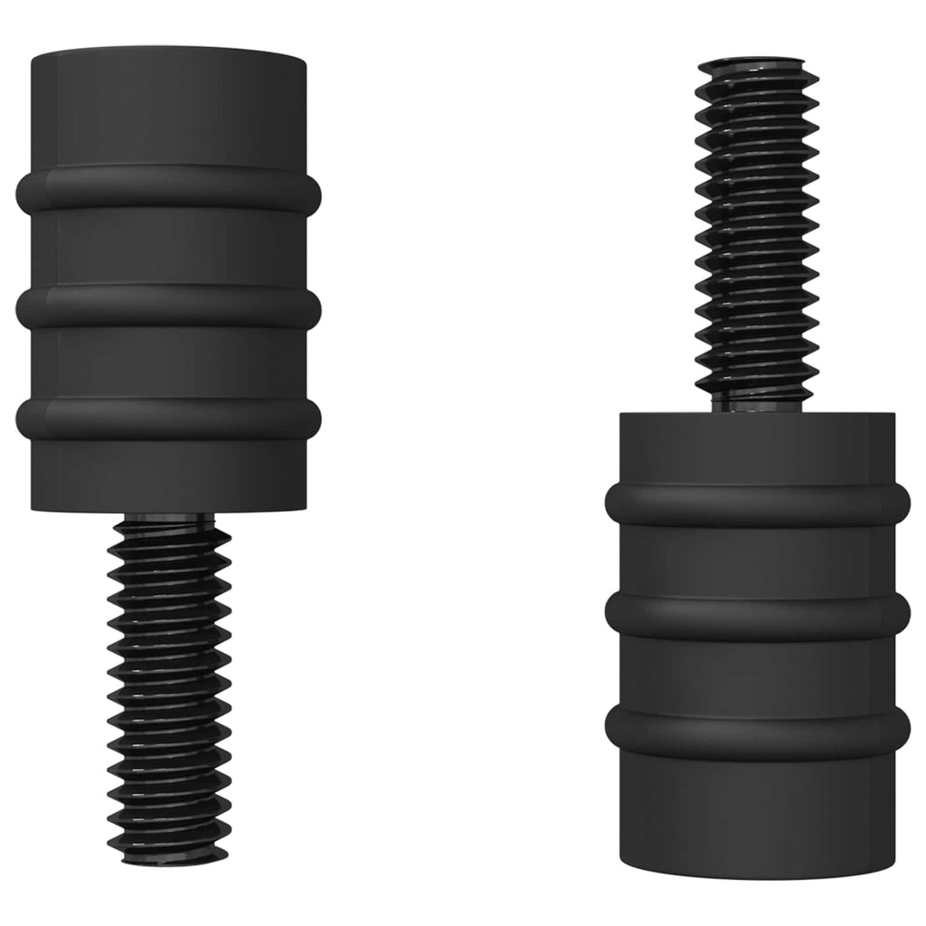 Tornillo Separador 12 pcs Negro M4 Caucho y Acero