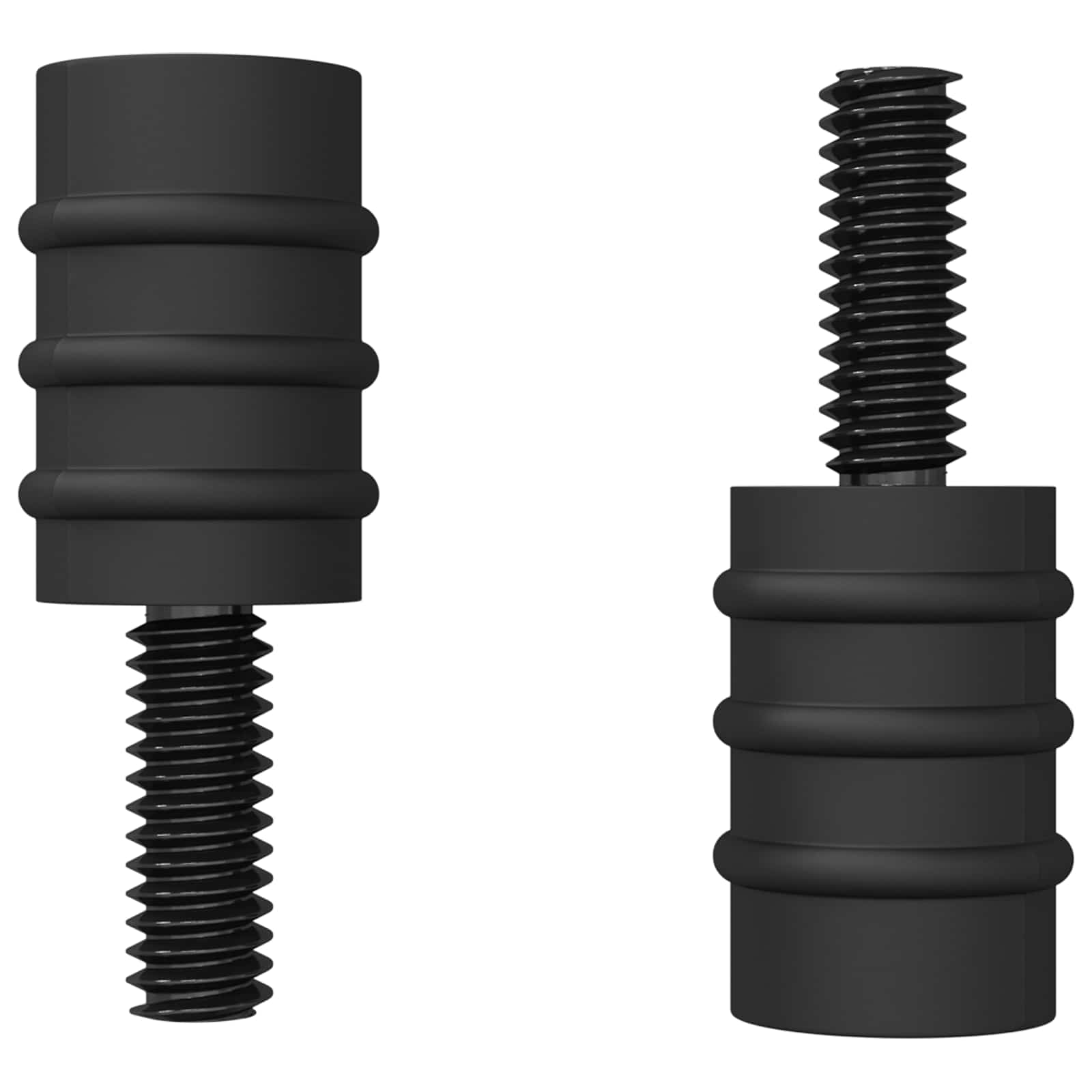 Tornillo Separador 12 pcs Negro M4 Caucho y Acero