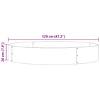 Anillo para maceta 120 x 120 x 20 cm Acero laminado en frío