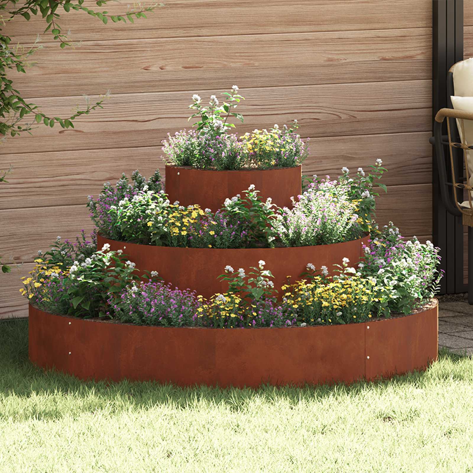 Maceta para Jardín 120 x 120 x 20 cm Acero laminado en frío