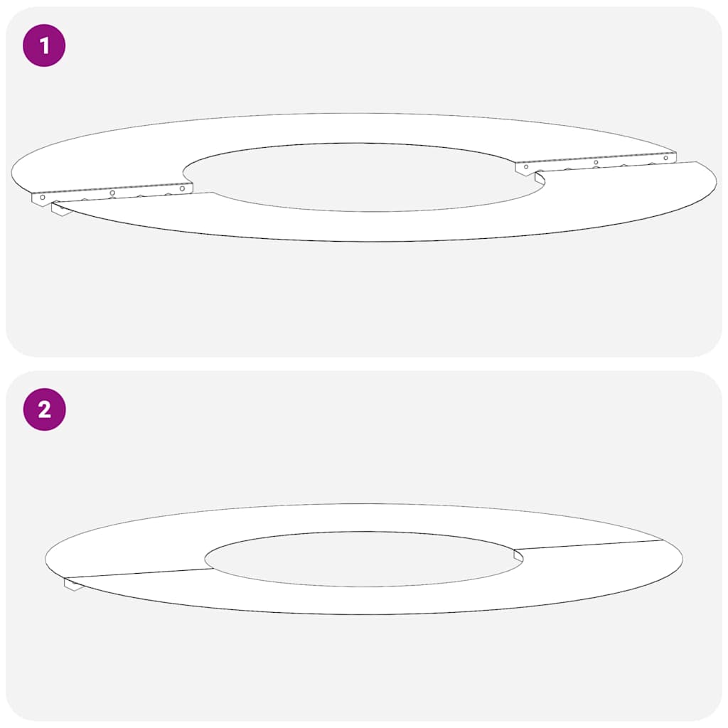 adecuado para Anillo de Árbol Plano Antracita Ø30 / 60 cm Acero