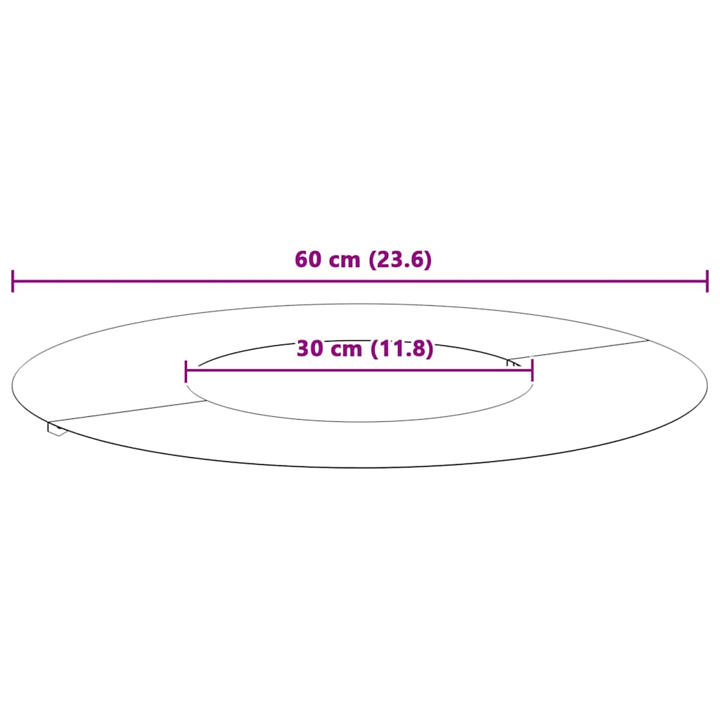 adecuado para Anillo de Árbol Plano Antracita Ø30 / 60 cm Acero