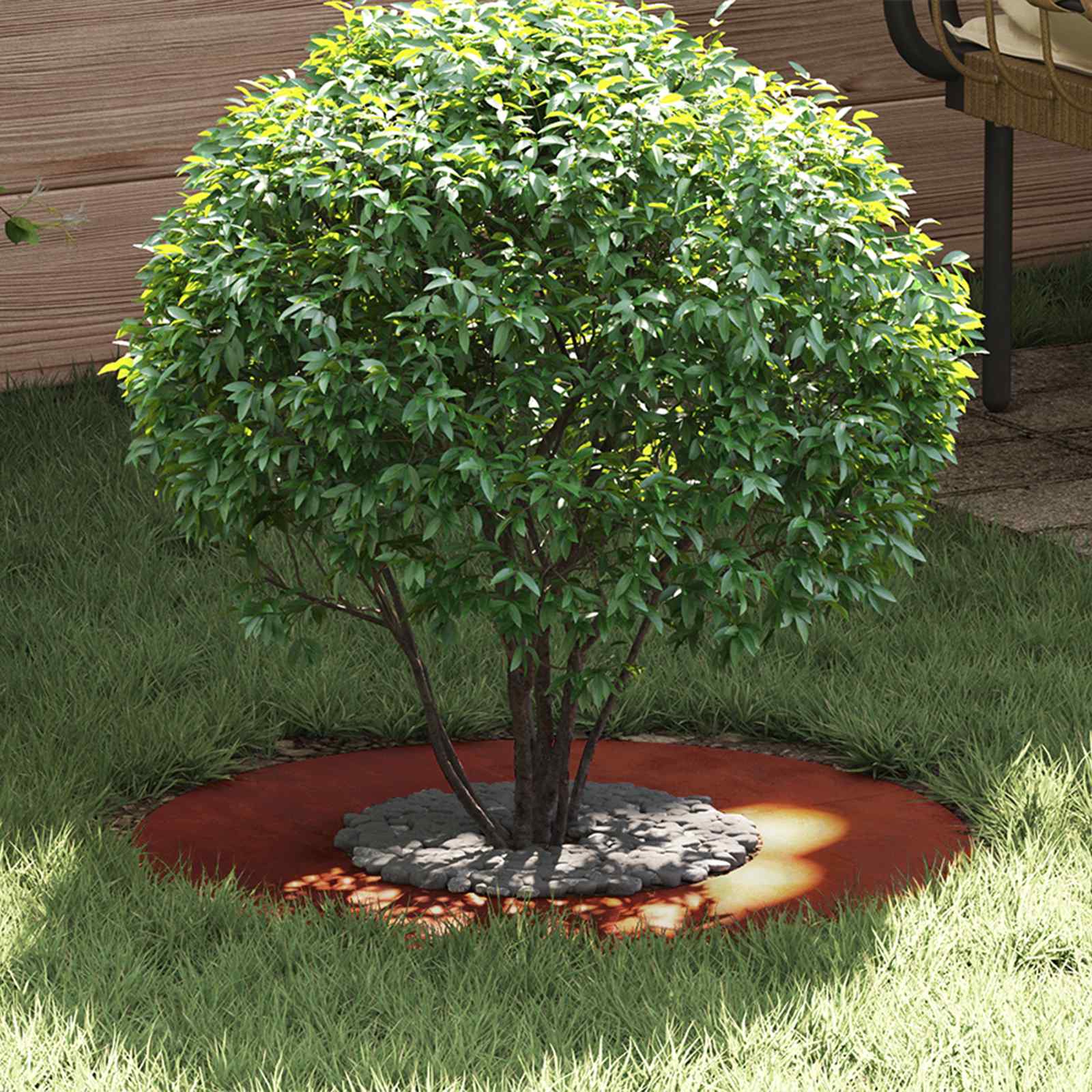 adecuado para Anillo de Árbol Plano Antracita Ø30 / 60 cm Acero