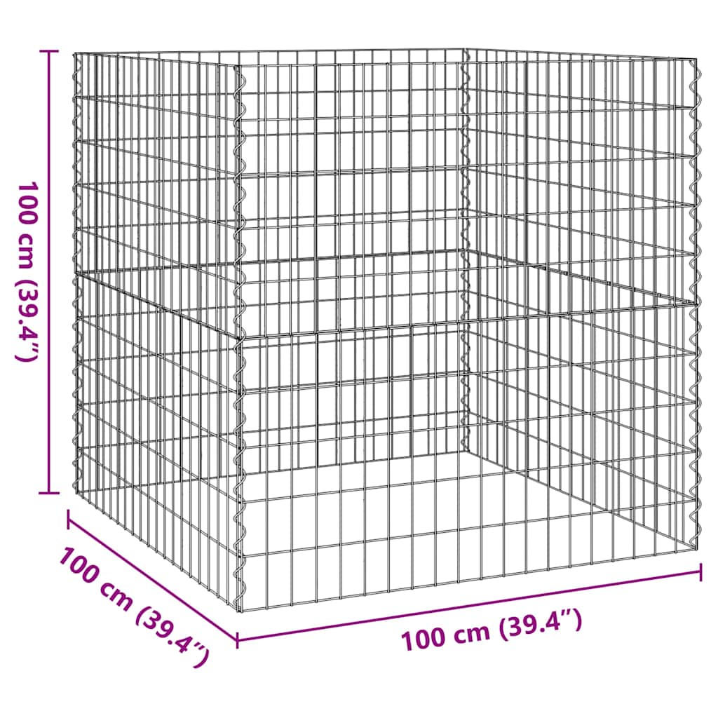 Compostador Cuadrado 100 x 100 x 100 cm Hierro
