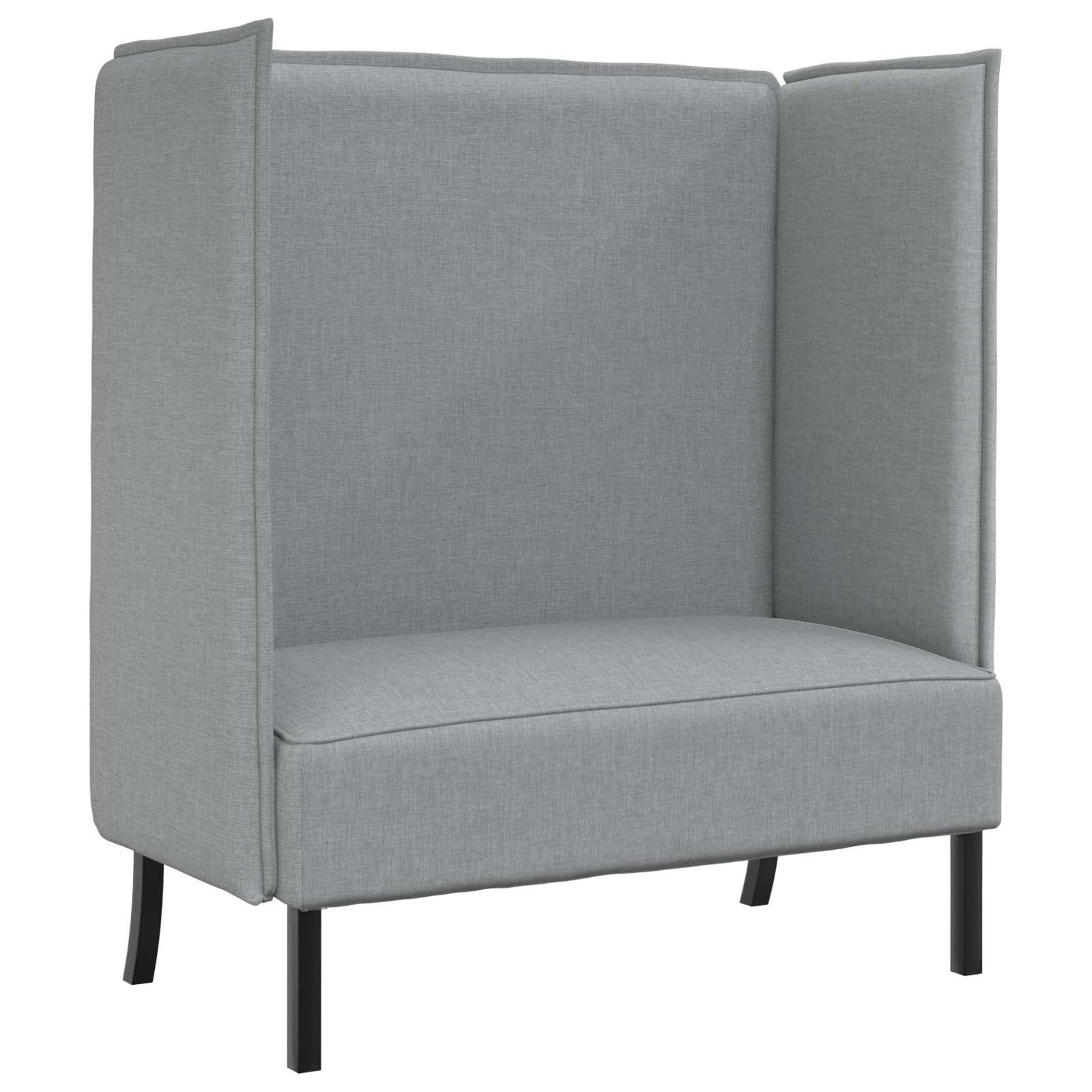Sofa de Espalda Alta 101cm Amarillo claro tela
