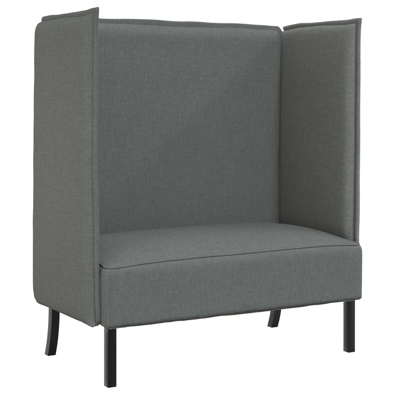 Sofa de Espalda Alta 101cm Amarillo claro tela