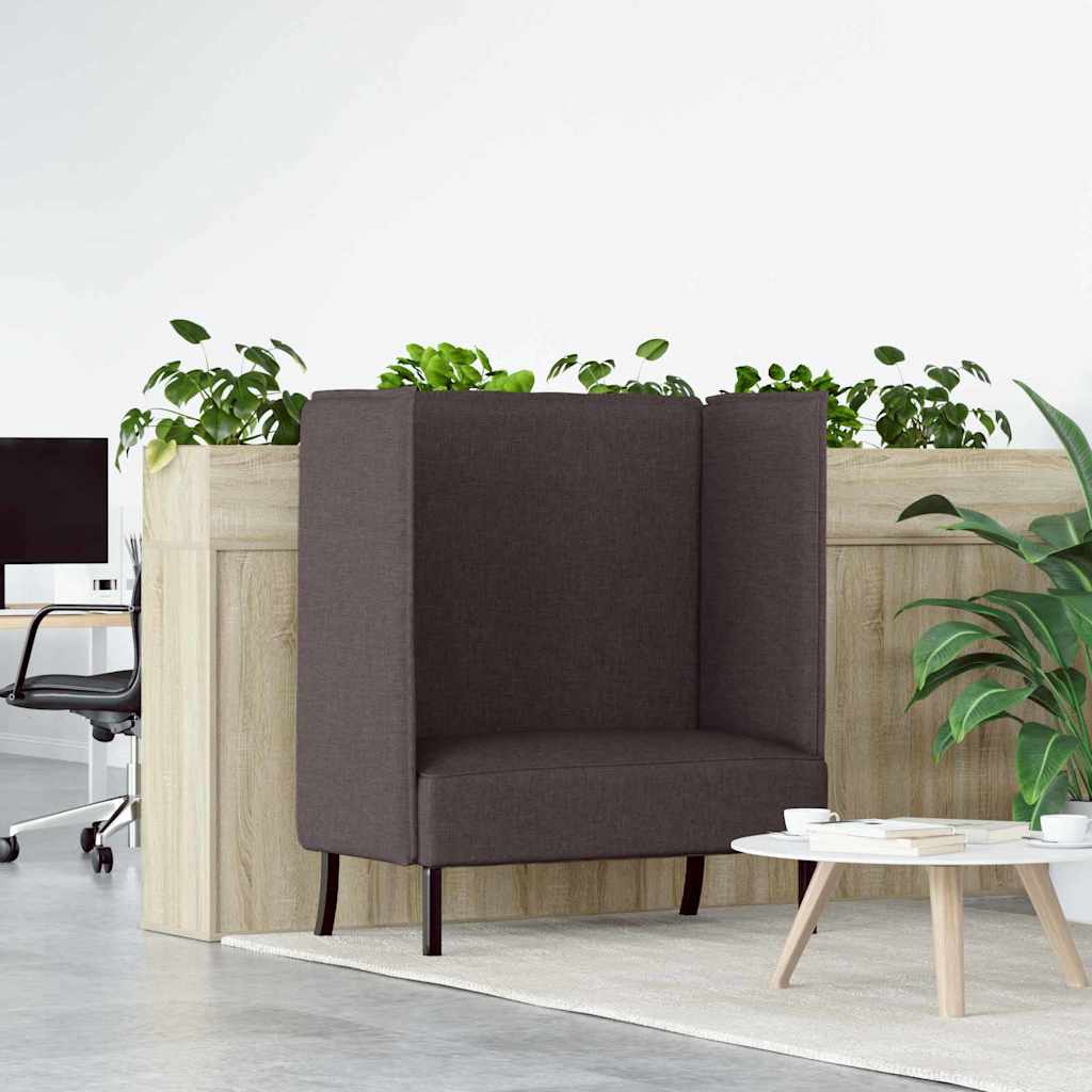 Sofa de Espalda Alta 101cm Amarillo claro tela