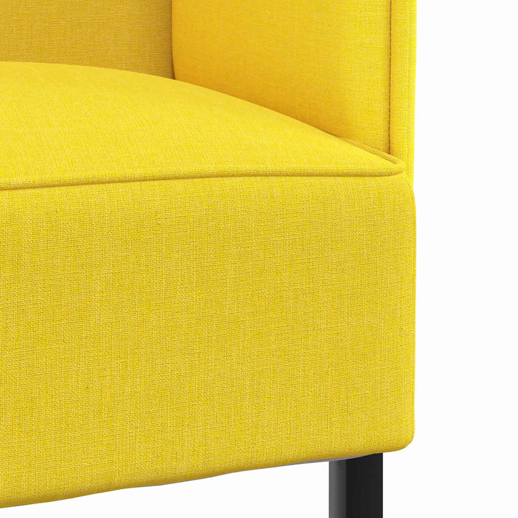 Sofa de Espalda Alta 101cm Amarillo claro tela