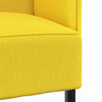 Sofa de Espalda Alta 101cm Amarillo claro tela