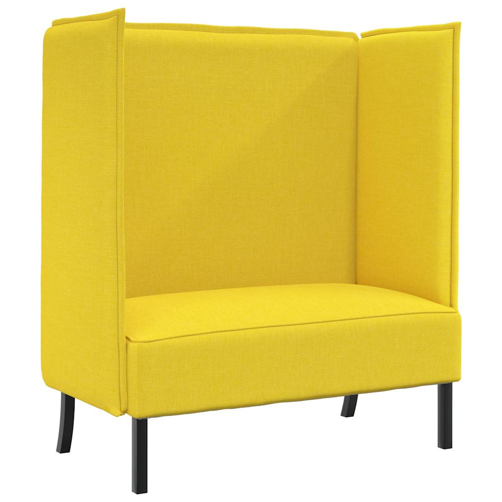 Sofa de Espalda Alta 101cm Amarillo claro tela