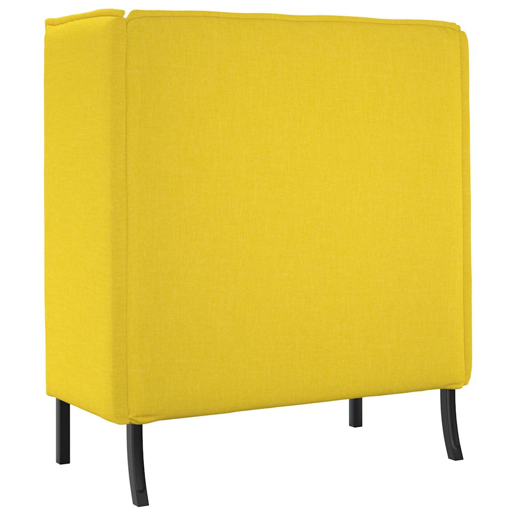 Sofa de Espalda Alta 101cm Amarillo claro tela