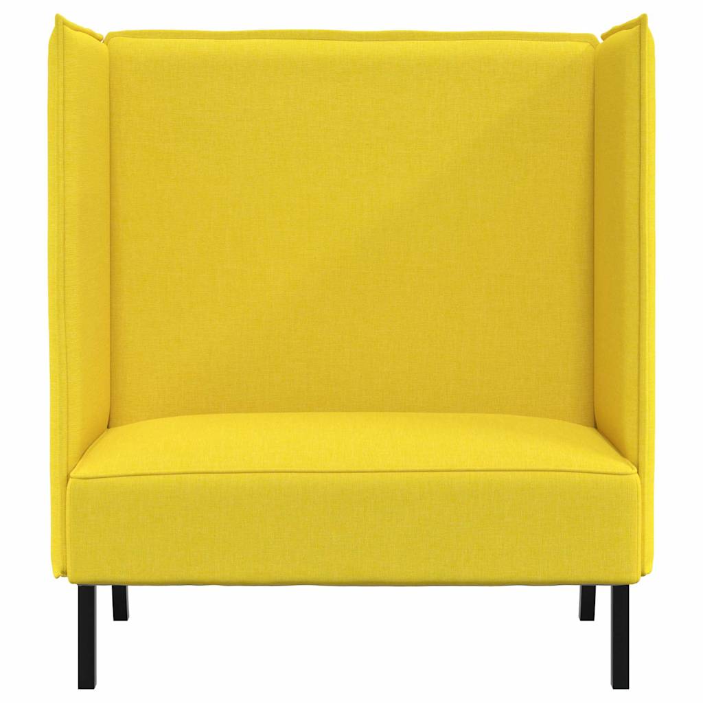 Sofa de Espalda Alta 101cm Amarillo claro tela
