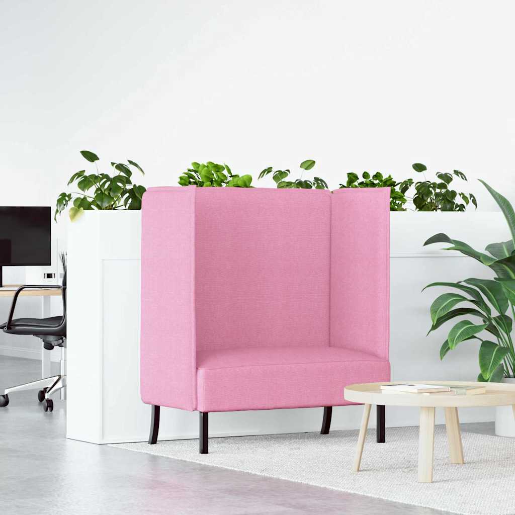 Sofa de Espalda Alta 101cm Amarillo claro tela