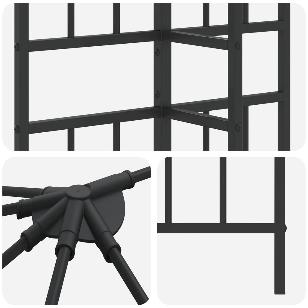 Estructura de Gazebo 6 x 3 m Negro Acero