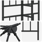 Estructura de Gazebo 6 x 3 m Negro Acero