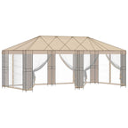 Estructura de Gazebo 6 x 3 m Negro Acero