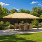 Gazebo con paredes laterales 6 x 3 m Amarillo Poliéster y Acero
