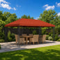 Gazebo con paredes laterales 6 x 3 m Amarillo Poliéster y Acero
