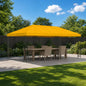Gazebo con paredes laterales 6 x 3 m Amarillo Poliéster y Acero