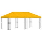 Gazebo con paredes laterales 6 x 3 m Amarillo Poliéster y Acero