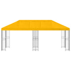Gazebo con paredes laterales 6 x 3 m Amarillo Poliéster y Acero