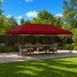 Gazebo con paredes laterales 6 x 3 m Amarillo Poliéster y Acero