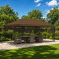 Gazebo con paredes laterales 6 x 3 m Amarillo Poliéster y Acero