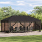 Gazebo con paredes laterales 6 x 3 m Amarillo Poliéster y Acero