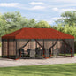 Gazebo con paredes laterales 6 x 3 m Amarillo Poliéster y Acero