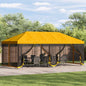 Gazebo con paredes laterales 6 x 3 m Amarillo Poliéster y Acero