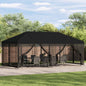 Gazebo con paredes laterales 6 x 3 m Amarillo Poliéster y Acero