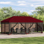 Gazebo con paredes laterales 6 x 3 m Amarillo Poliéster y Acero