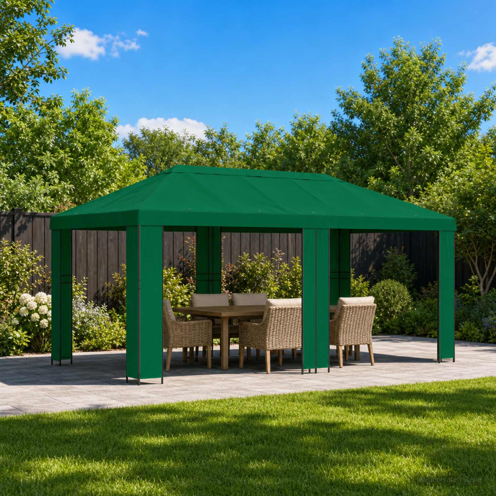 Garden Gazebo 6 x 3 m Yellow Polyester and Steel 190