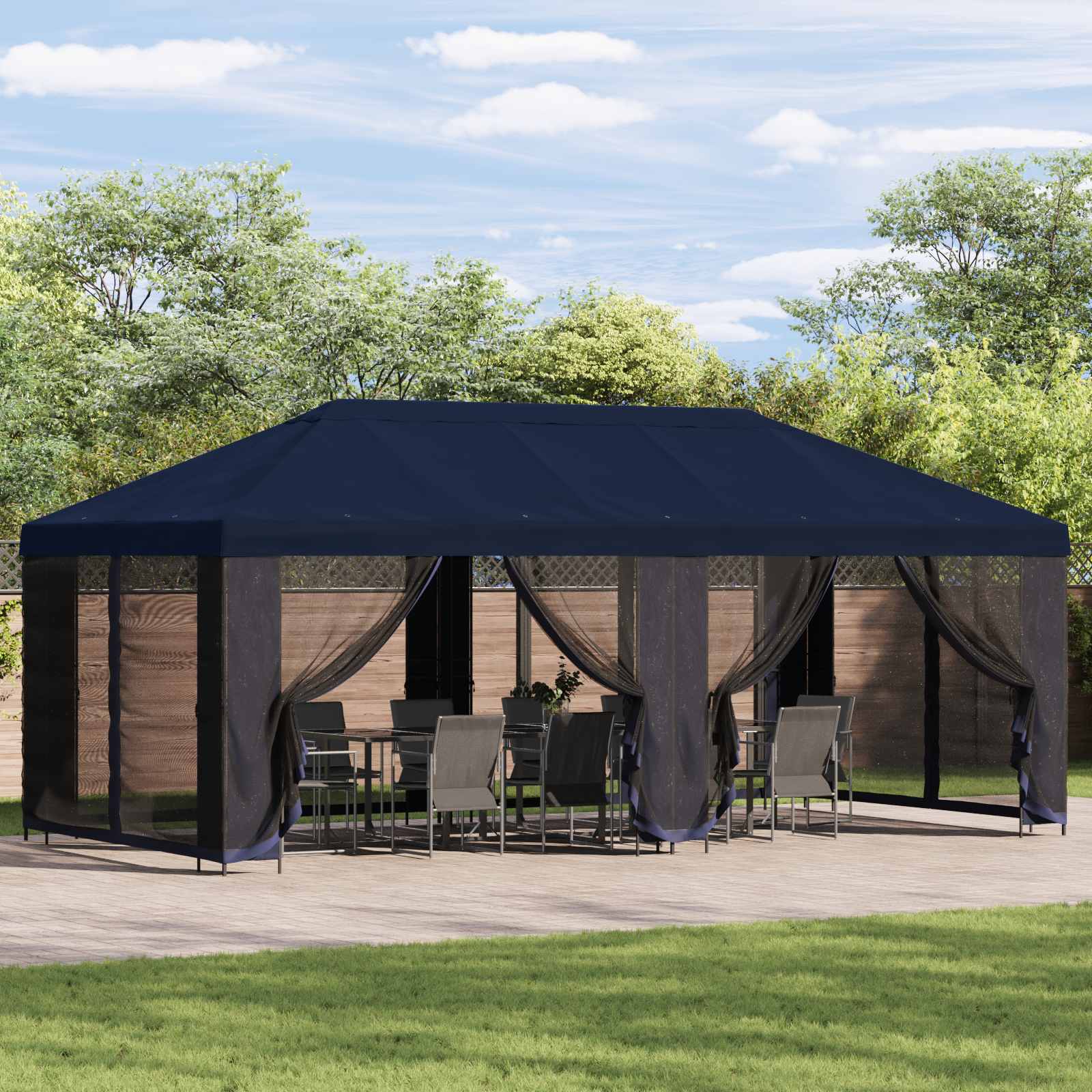 Garden Gazebo 6 x 3 m Yellow Polyester and Steel 190