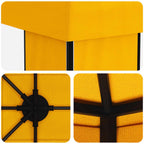 Gazebo de Jardín 6 x 3 m Amarillo Poliéster y Acero 190