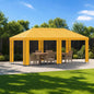 Gazebo de Jardín 6 x 3 m Amarillo Poliéster y Acero 190
