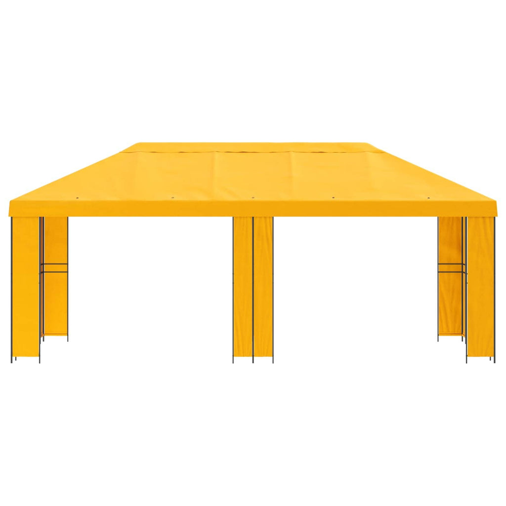 Gazebo de Jardín 6 x 3 m Amarillo Poliéster y Acero 190