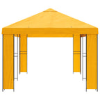 Gazebo de Jardín 6 x 3 m Amarillo Poliéster y Acero 190