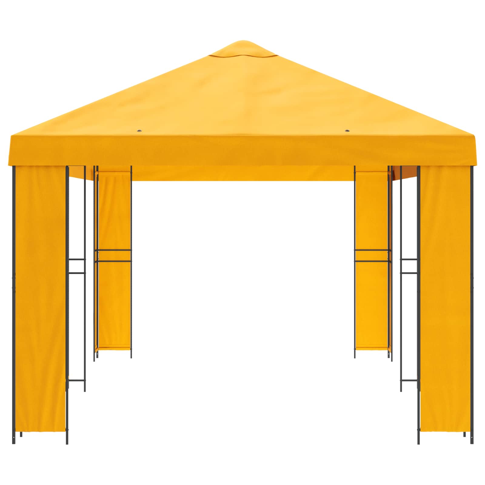 Gazebo de Jardín 6 x 3 m Amarillo Poliéster y Acero 190